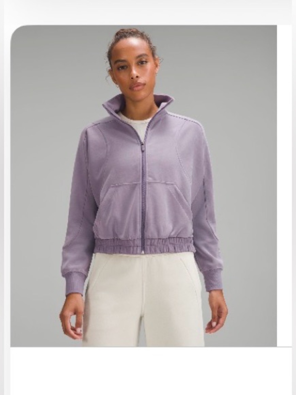 lululemon athletica Lavender Zip-Up Bomber Jacket